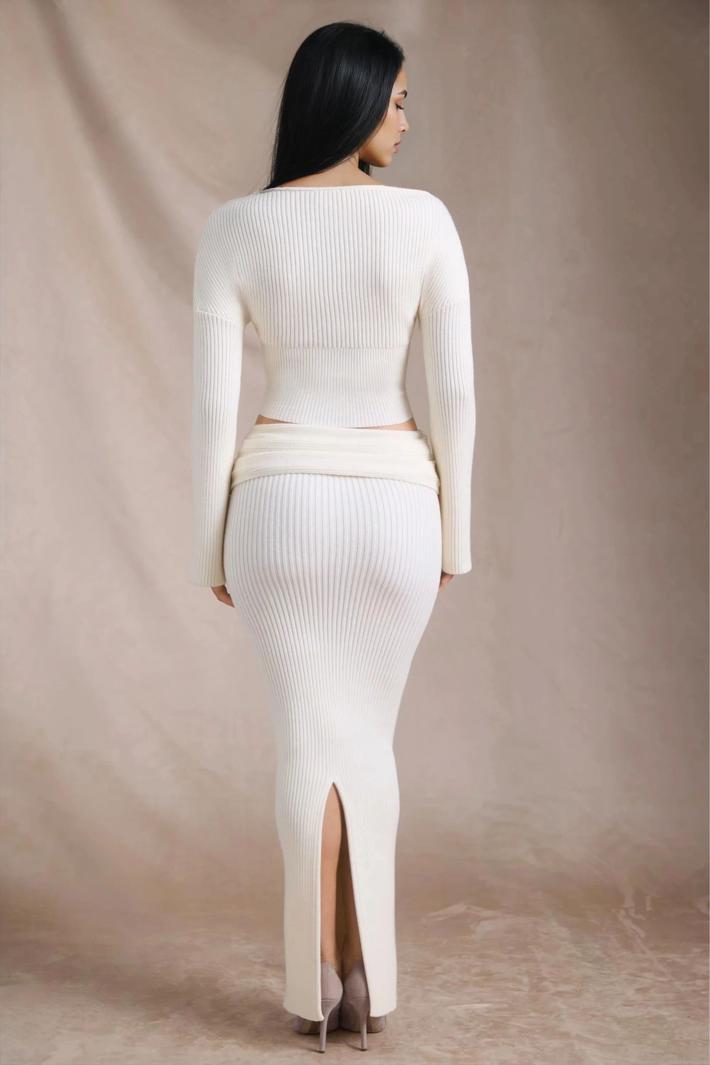 ANISE RIBBED MAXI SKIRT SET