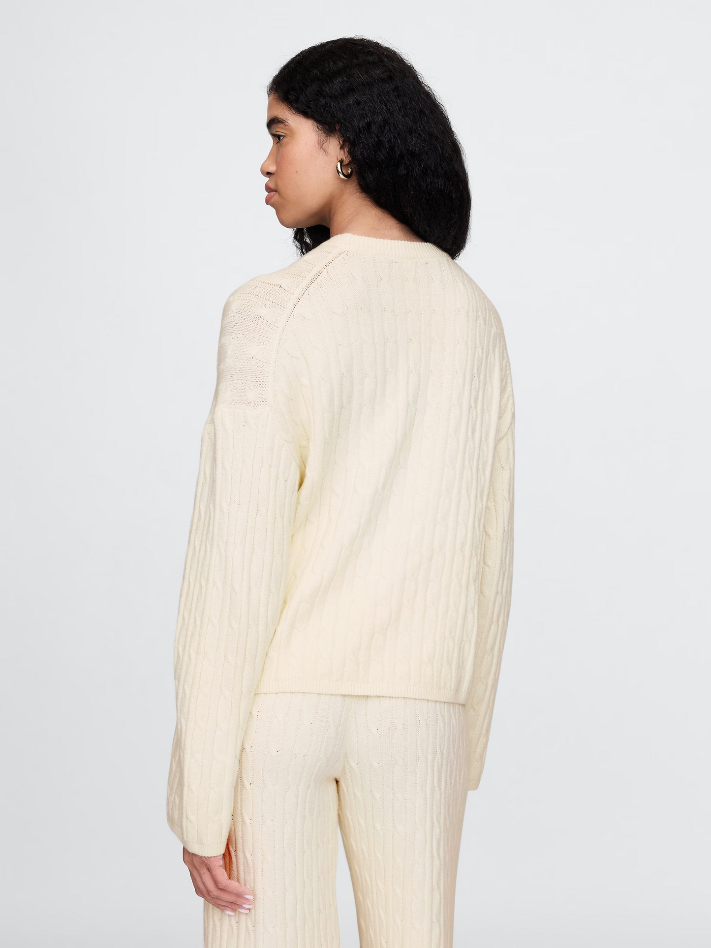 CashSoft Cable-Knit Sweater and Pants