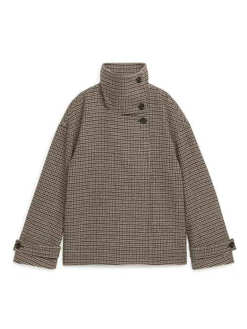 Chequered Wool-Blend Jacket