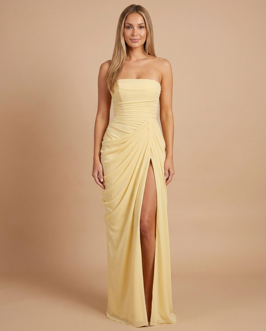 sachin and babi light blue dress Montana Chiffon Maxi Dress Brown | Wedding Guest Dress | Maxi main image 1