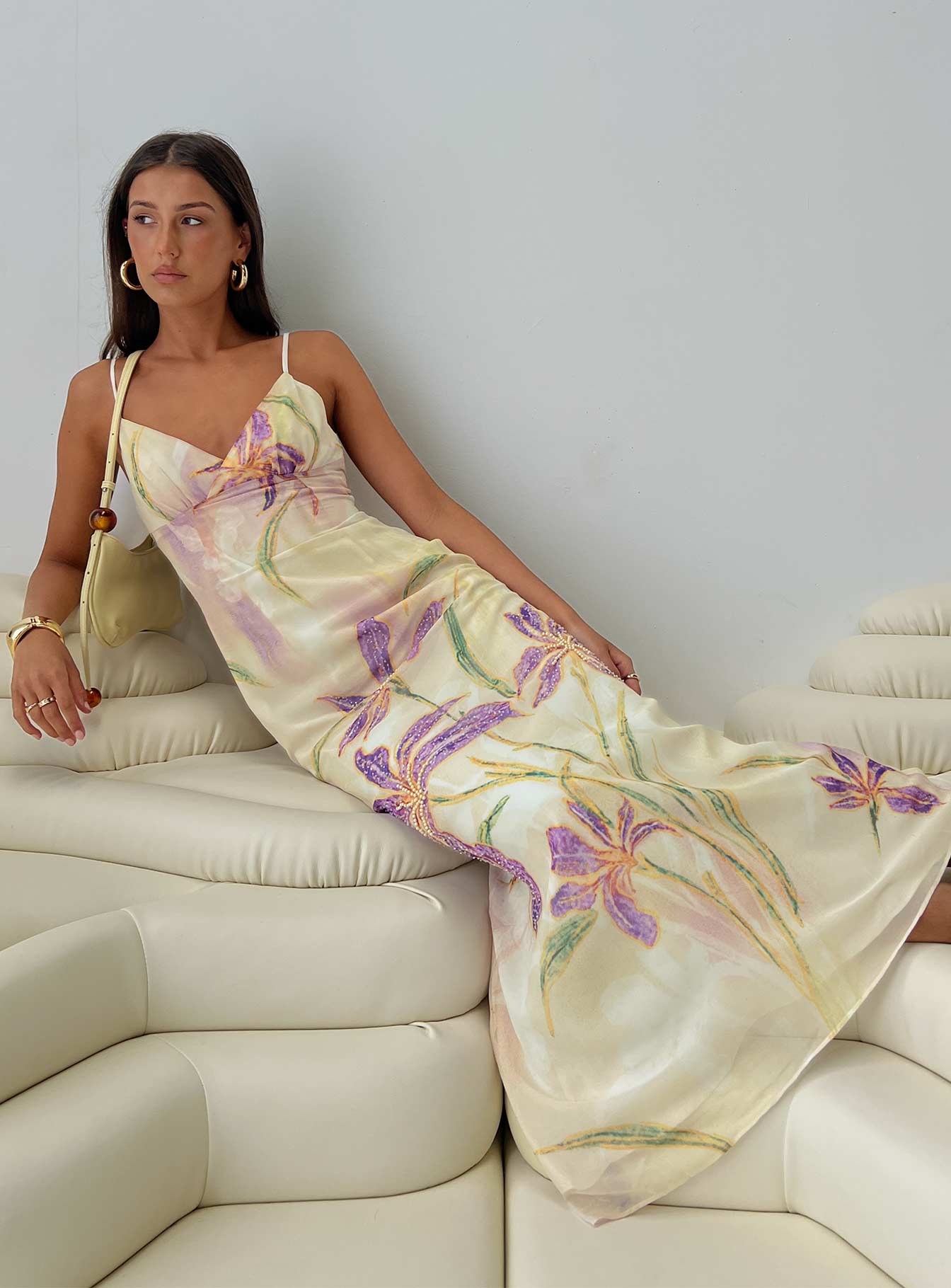 Floral / Multi Isakaia Beaded Floral Maxi Dress
