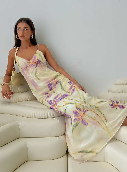 Floral / Multi Isakaia Beaded Floral Maxi Dress