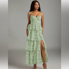 Arabella Tiered Mint Maxi Dress