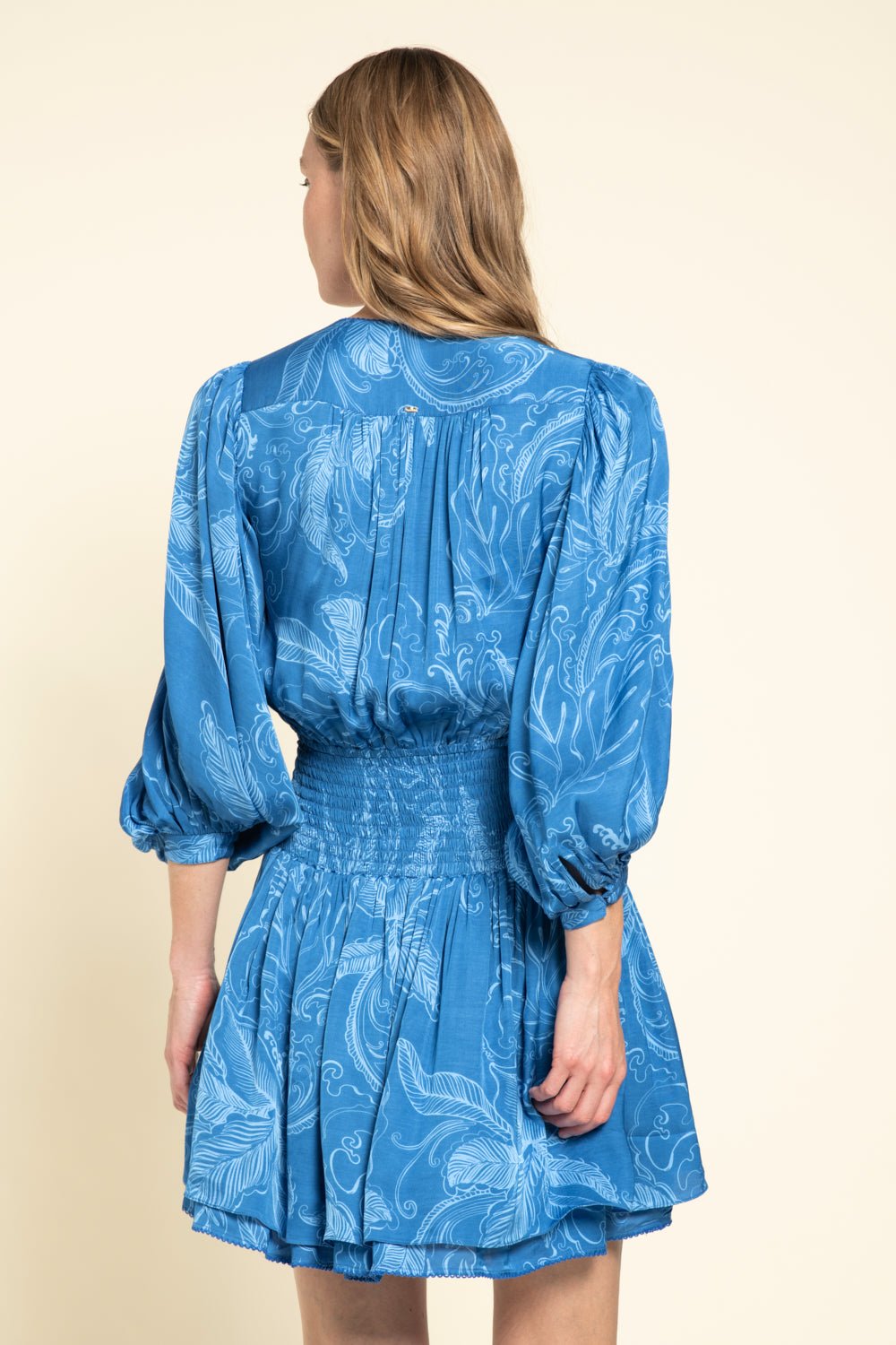 Blue Reef Colleen Jacquard Mini Dress in Indigo