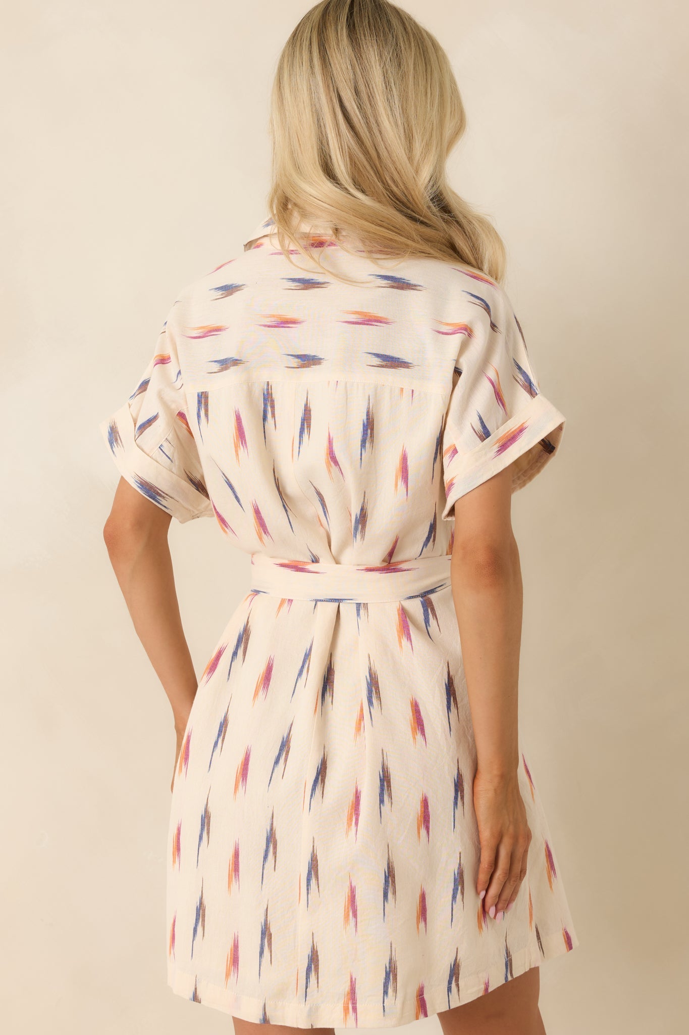 Ivory Margot Printed Cotton Shirt Dress