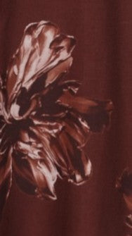 Chocolate Flower Skye Floral Maxi Dress in Chocolate