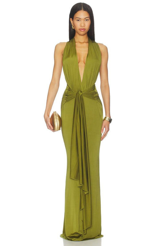 Lovers and Friends Coralie Gown in Chartreuse from Revolve.com