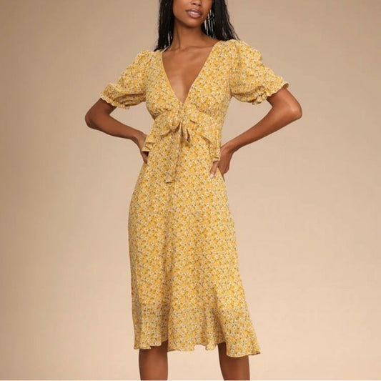 Margot Tiered Floral Midi Dress