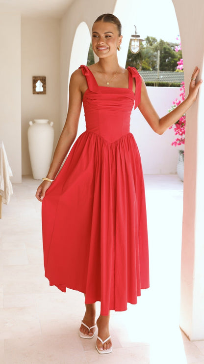 Red Haisley Pink Maxi Dress