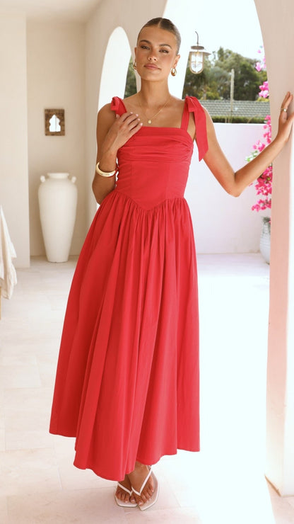 Red Haisley Pink Maxi Dress