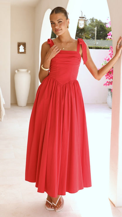 Red Haisley Pink Maxi Dress