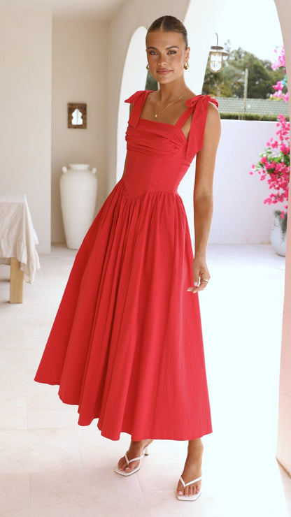 Red Haisley Pink Maxi Dress