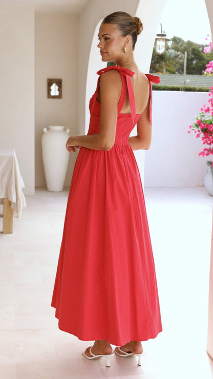 Red Haisley Pink Maxi Dress