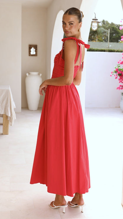 Red Haisley Pink Maxi Dress