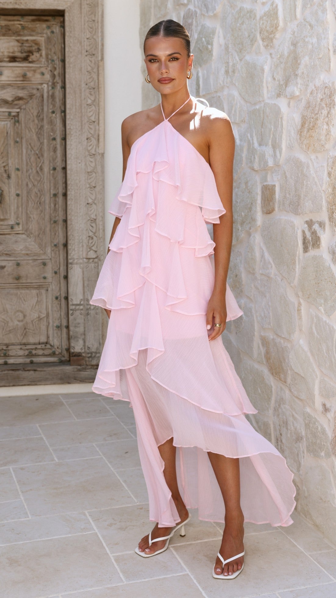 Pink Margot Lilac Floral Maxi Dress