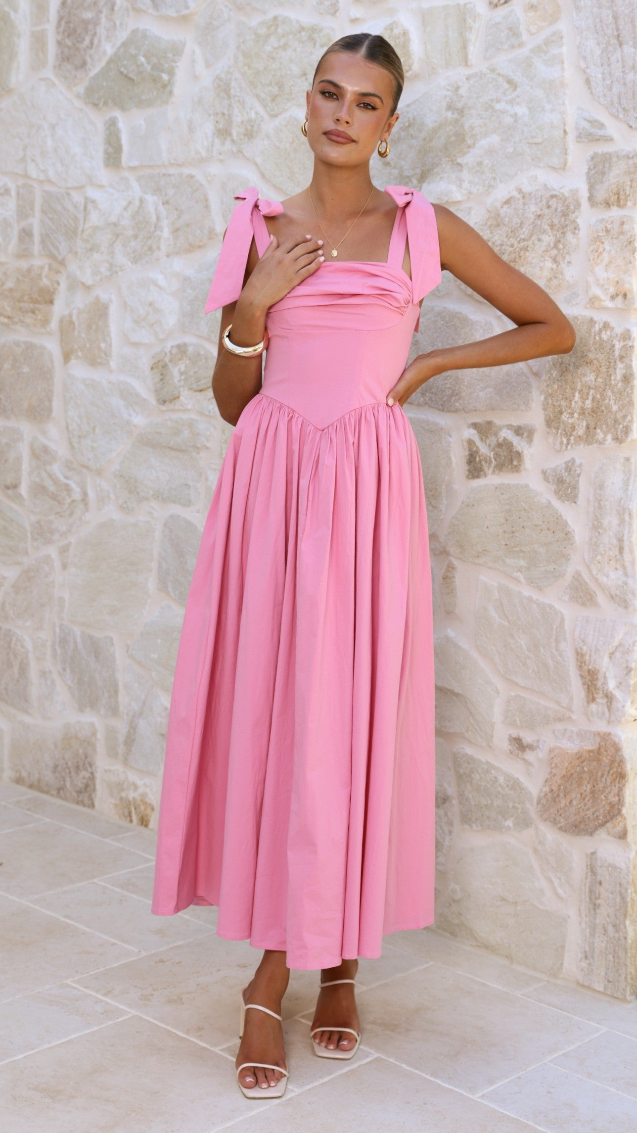 Pink Haisley Pink Maxi Dress