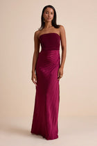 Nyrah Berry Satin Maxi Dress