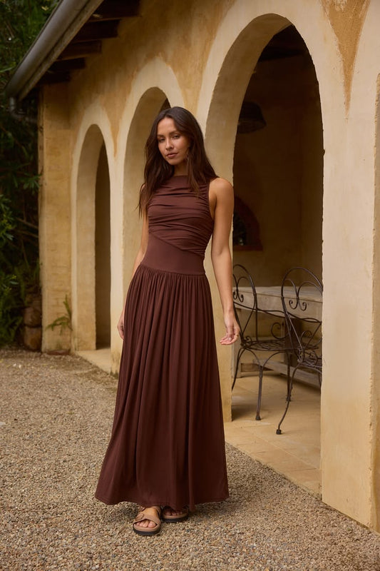 Nalla Brown Maxi Dress
