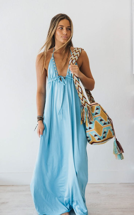 River Linen Maxi Dress