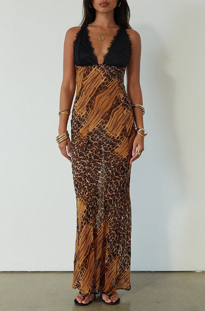 FINAL SALE Clara Maxi Dress in Multi-Black