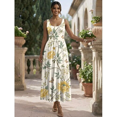 Luciana Pleated Floral Midi Dress