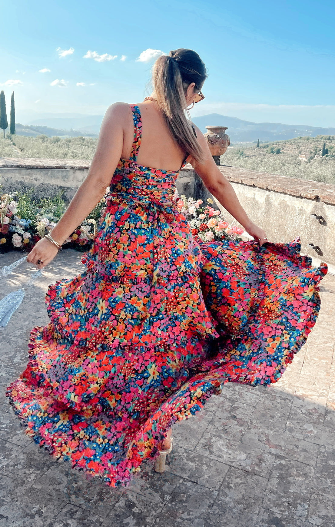 Violet Corset Midi Dress