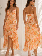 Margot Floral Faux Wrap Midi Dress