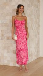Margie Pink Midi Dress