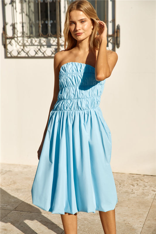 Margot Bubble Hem Midi Dress