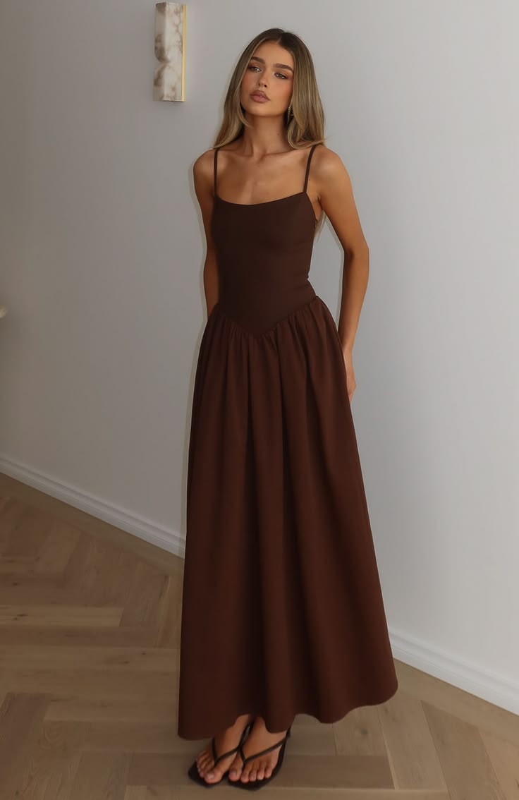 Sundrift Maxi Dress Chocolate - XL