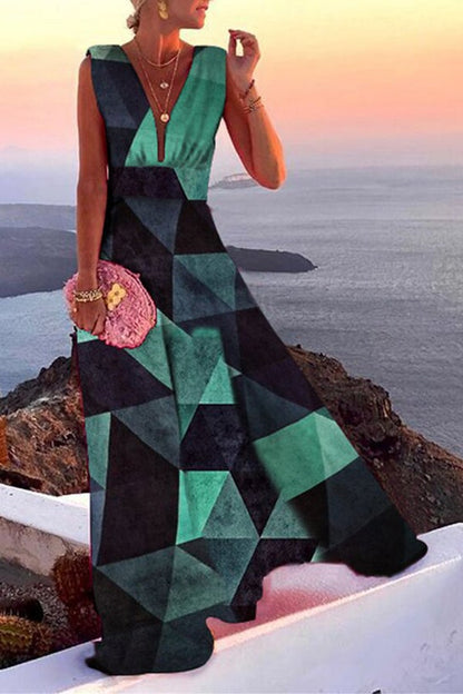 Rose red Evangeline V-Neck Maxi Dress