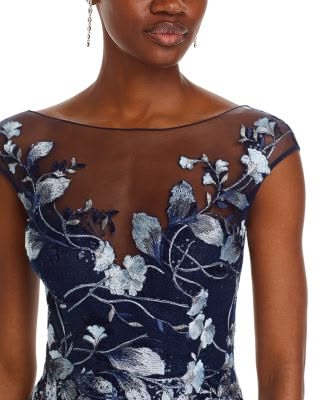 Arabella Embroidered Lace Illusion Gown