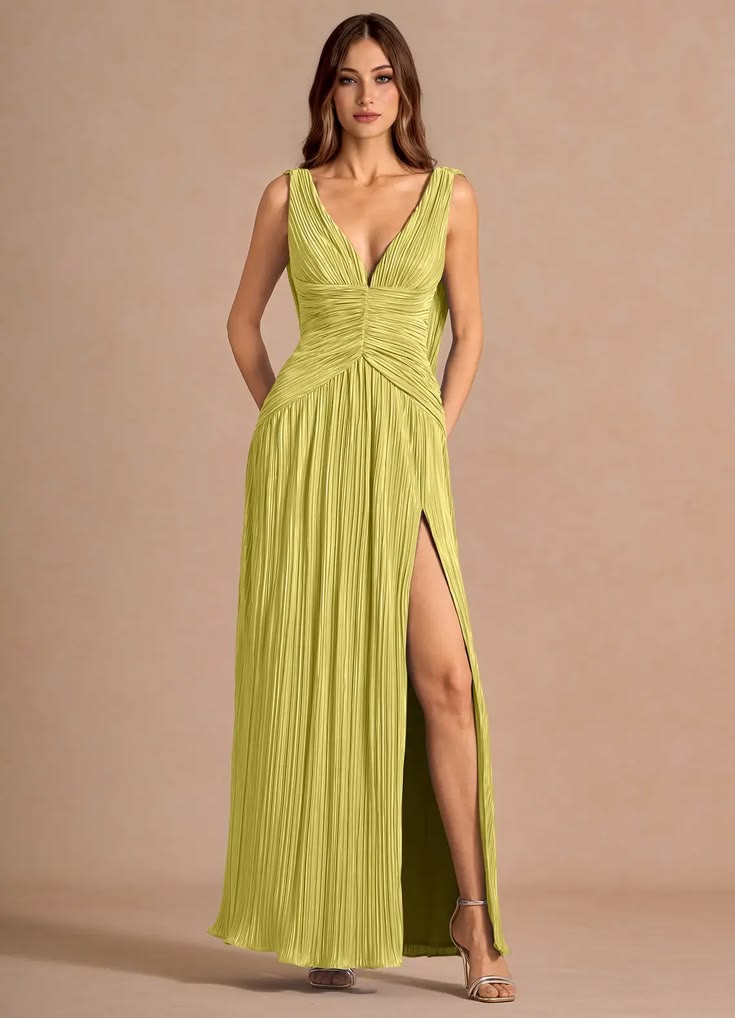 Quellia Pale Yellow Maxi Dress