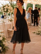 Margot Pleated Chiffon Midi Dress