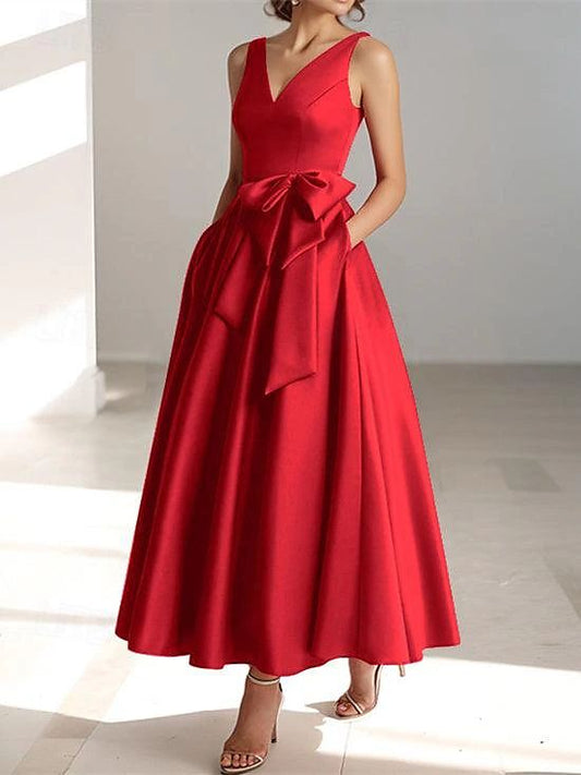Arabella High-Low Satin Cocktail Dress