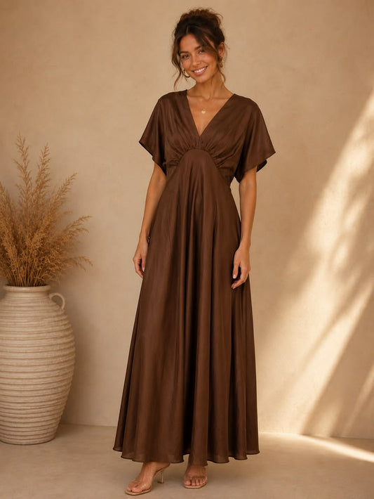 Espresso Chantel Maxi Dress - FD9198-B - L