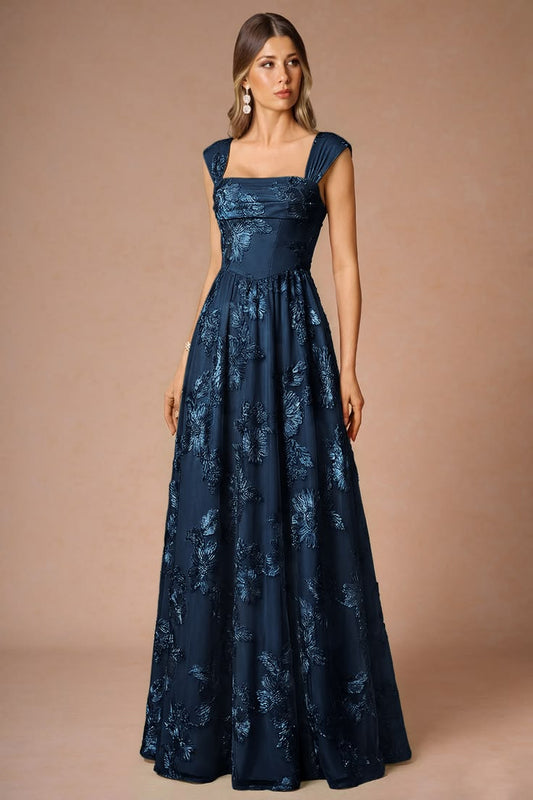 Hazel Navy Maxi Dress