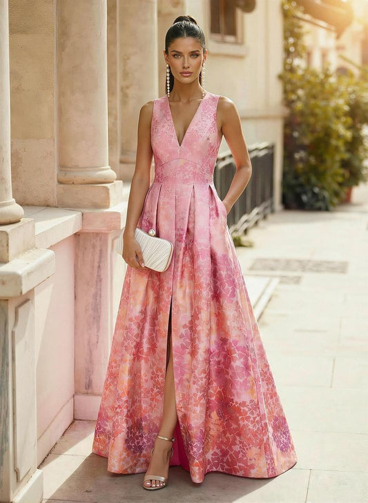 Isabelle A-Line Satin Prom Dress