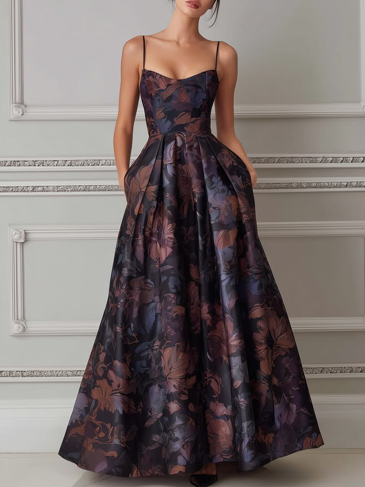 Iris Floral A-Line Maxi Dress