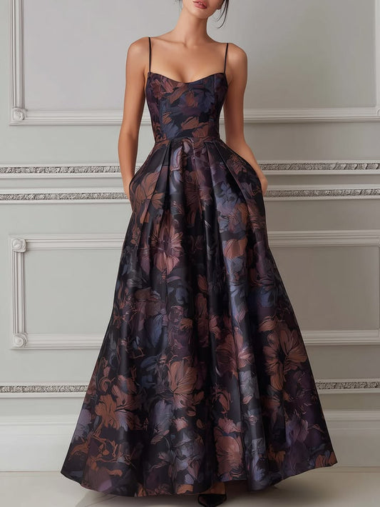 Iris Floral A-Line Maxi Dress