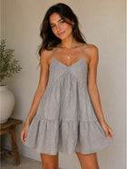 Aerie Dresses | Aerie Lightweight Striped Summer Dress With Ruffle Hem | Color: Black/White | Size: S