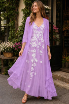 Flowing Printed Summer Dress with Matching Maxi Skirt