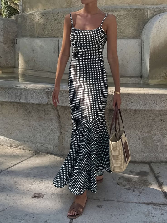 The Plaid Picnic Dress — Vintage Cottagecore Maxi
