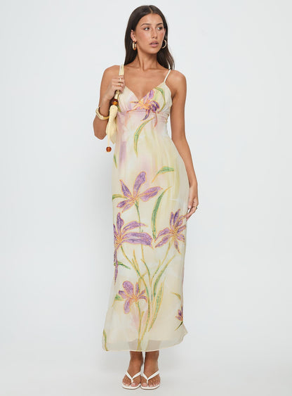 Floral / Multi Isakaia Beaded Floral Maxi Dress