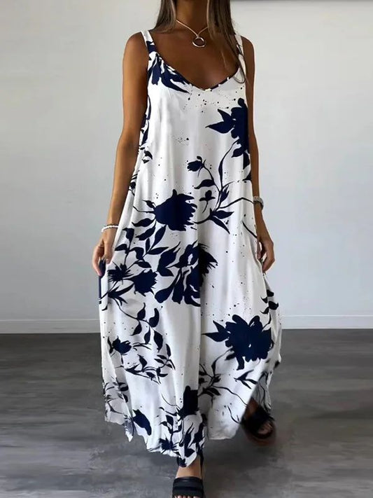 Margot Floral Linen Maxi Dress