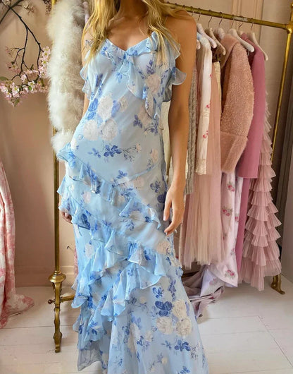 Custom Color ( Add a note to your order） Arabella Chiffon Mermaid Gown