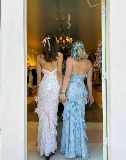 Custom Color ( Add a note to your order） Arabella Chiffon Mermaid Gown