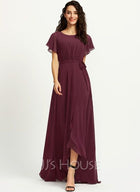 Alaida A-line Ruffle Chiffon Bridesmaid Dress | JJ's House
