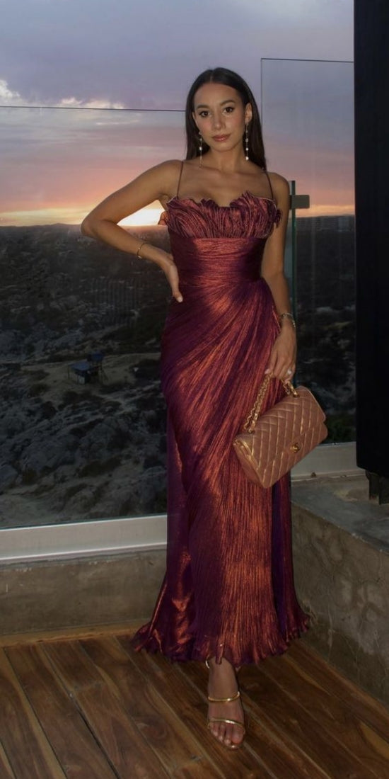 Picture Color Elegant Spaghetti Strap Sleeveless Mermaid Satin Long Evening Prom Dresses Online, OLP731 - Custom Color(leaving a note)