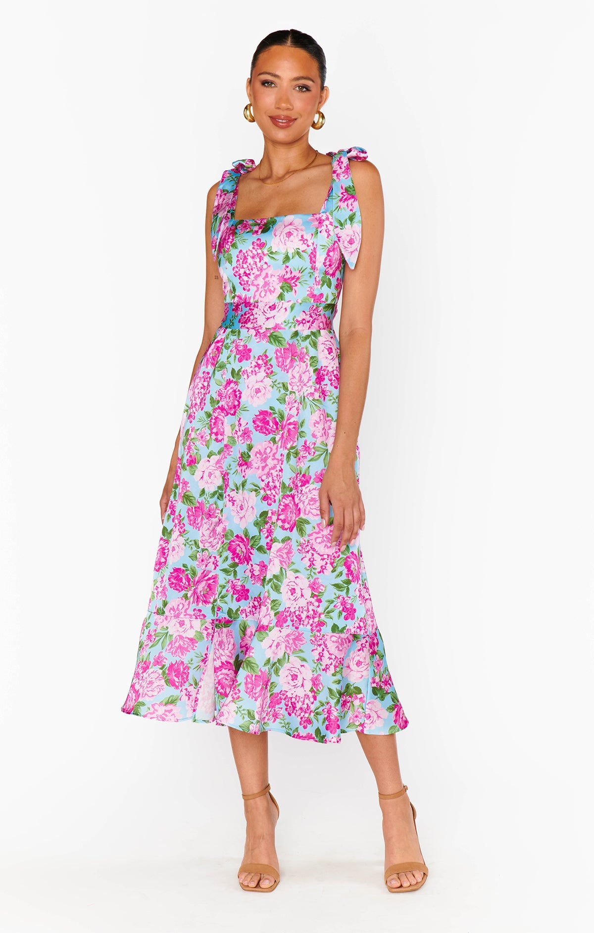 Margot Cottage Floral Midi Dress